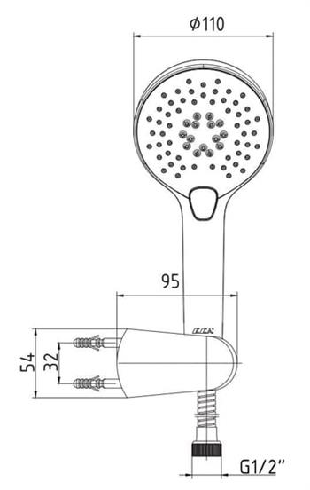 ECA Purity Mafsallı Duş Seti Banyo Üst Takımı Krom, 102117389