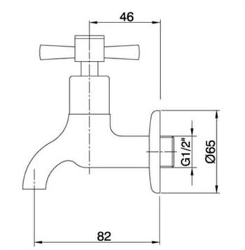 ECA Quadrille Kısa Musluk Krom, 102109439