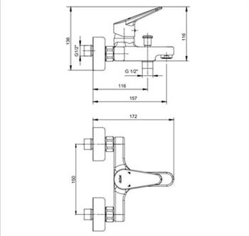 ECA Spylos Banyo Bataryası Krom, 102102494