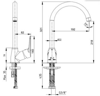 ECA Spylos Kuğu Borulu Mutfak Eviye Bataryası Krom, 102118136