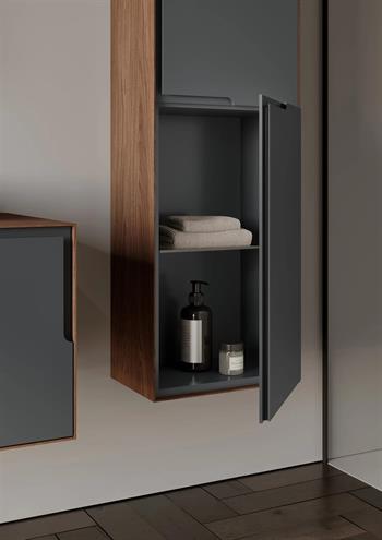 Orka Craft 40 cm Ceviz Banyo Boy Çamaşır Dolabı