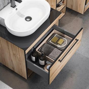 Orka Knidos 90 cm Legnano Banyo Dolabı Alt Modül ve Lavabo