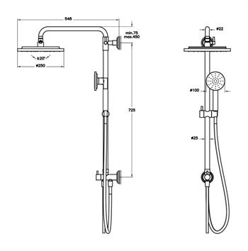 Vitra Origin Classic Duş Kolonu A45793