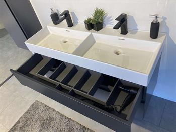 Orka Malta 120 cm Antrasit Banyo Dolabı Alt Modül ve Lavabo