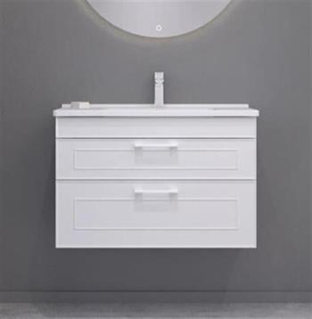 Orka Limpo 80 cm Beyaz Banyo Dolabı Alt Modül ve Lavabo