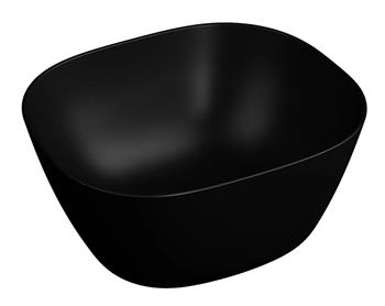 Vitra Lavabo, Plural, Kare, Yüksek, Çanak, 45 cm, Mat Siyah, 7811B483-0016