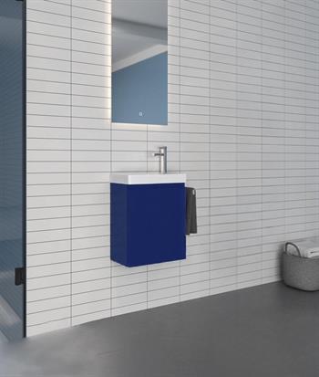 Orka Ferla 40 cm Mat Mavi Banyo Dolabı Takımı