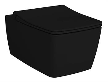 VitrA Asma Klozet Metropole Rim-ex Kanalsız, 56 cm, Mat Siyah, 7672B083-0559