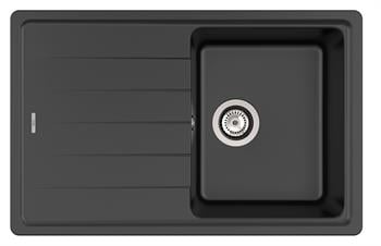 Roca Eviye, Bergen Quarzex®, Tek Gözlü, Siyah, 780X500 A880180940