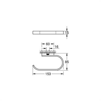 Grohe Selection Tuvalet Kağıtlığı Krom, 41068000