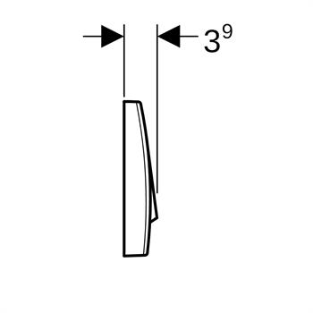 Geberit 200F Kumanda Paneli Deşarj Durdurmalı Mat krom, 115.222.46.1