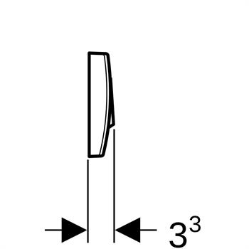 Geberit 300T Kumanda Paneli Deşarj Durdurmalı, Beyaz, 115.333.11.1