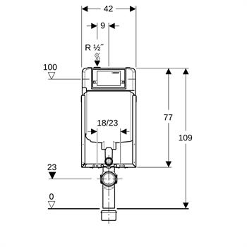 Geberit Alpha Gömme Rezervuar , 8cm Kombifix,110.174.00.1