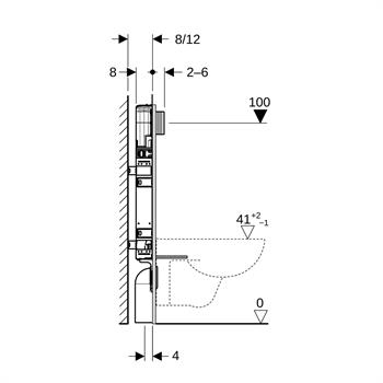 Geberit Alpha Gömme Rezervuar , 8cm Kombifix,110.174.00.1