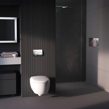 Geberit Alpha20 Kumanda Kapağı Çift Basmalı, Parlak Krom, 115.040.21.5