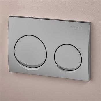 Geberit Alpha20 Kumanda Kapağı Çift Basmalı, Mat Krom, 115.040.46.5