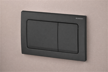 Geberit Alpha30 Kumanda Kapağı Çift Basmalı, Siyah Krom, 115.055.QC.1