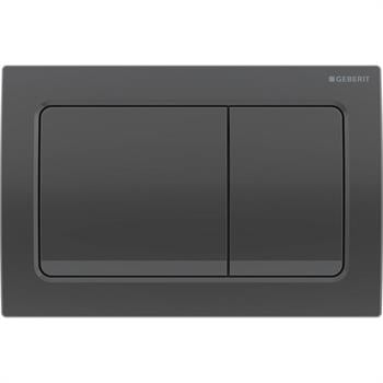 Geberit Alpha30 Kumanda Kapağı Çift Basmalı, Siyah Krom, 115.055.QC.1
