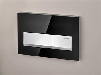 Geberit Alpha50 Kumanda Kapağı Çift Basmalı, Siyah, 115.060.DW.1