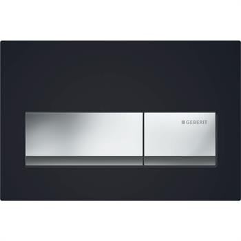 Geberit Alpha50 Kumanda Kapağı Çift Basmalı, Siyah, 115.060.DW.1