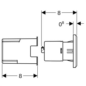 Geberit Çift Kademeli Kumanda Paneli Pnömatik Beyaz, 116.053.KT.1
