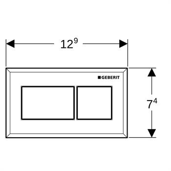 Geberit Çift Kademeli Kumanda Paneli Pnömatik Siyah, 116.053.KV.1