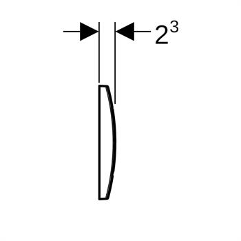 Geberit Delta 20 Kumanda Paneli Çift Basmalı Beyaz, 980.111.11.1