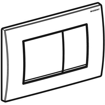 Geberit Delta 20 Kumanda Paneli Çift Basmalı Mat Krom, 980.111.46.1 