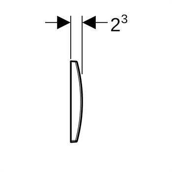 Geberit Delta 20 Kumanda Paneli Çift Basmalı Beyaz, 980.110.11.1