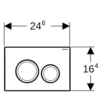 Geberit Delta 20 Kumanda Paneli Çift Basmalı Beyaz, 980.110.11.1