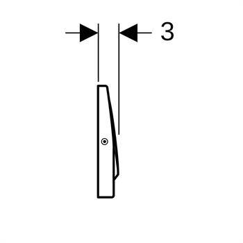 Geberit Delta10 Kumanda Paneli Tek Basmalı, Fırçalı Krom, 115.108.00.1