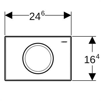 Geberit Delta15 Deşarj Durdurmalı Kumanda Paneli Krom, 242.220.21.5