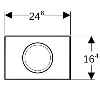 Geberit Delta15 Kumanda Paneli Deşarj Durdurmalı, Parlak Krom, 115.120.21.5