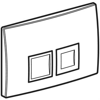 Geberit Delta25 (eski Delta35) kumanda Paneli Çift Basmalı, Parlak Krom, 115.135.21.5