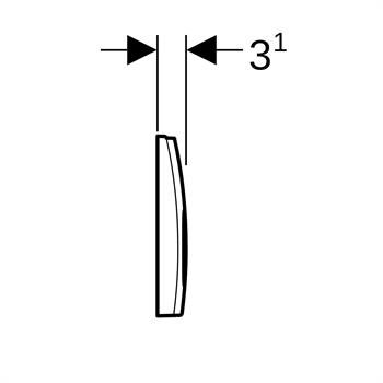 Geberit Delta25 Kumanda Paneli Çift Basmalı, Beyaz, 115.125.11.5