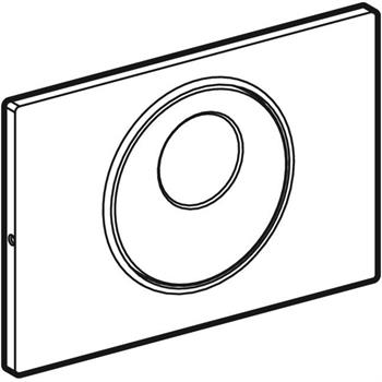 Geberit Deşarj Tetiklemeli Klozet İçin Sigma 10 Fotoselli Kumanda Paneli Mat Siyah, 242.783.DW.1
