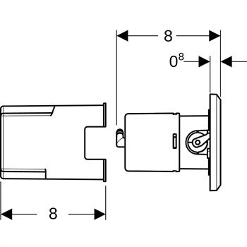 Geberit Kumanda Paneli Çift Basmalı, Fırçalı Krom, 115.932.GH.1