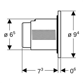 Geberit Kumanda Paneli Tip 01 Pnömatik Beyaz, 116.040.11.1