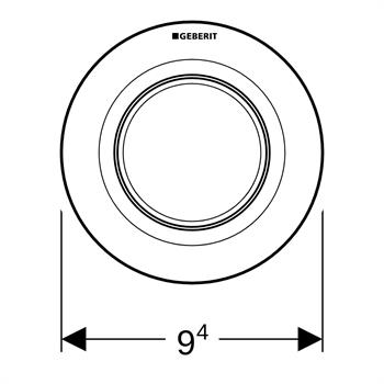 Geberit Kumanda Paneli Tip 01 Pnömatik Mat Krom, 116.040.21.1