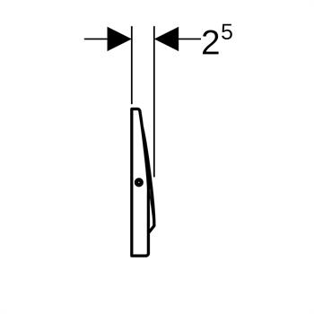 Geberit Mambo Kumanda Paneli Deşarj Durdurmalı, Fırçalı Krom, 115.751.00.1