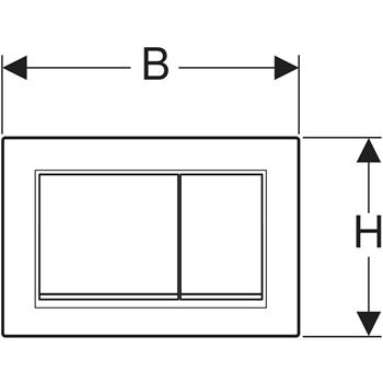Geberit Omega 20 Kumanda Paneli Çift Basmalı Parlak Krom, 980.001.KH.1
