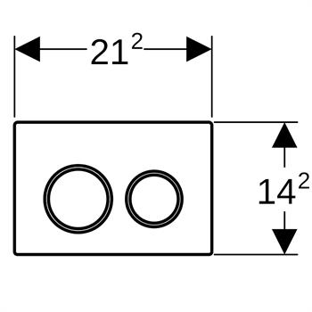 Geberit Omega20 Kumanda Paneli Çift Basmalı, Beyaz, 115.085.KK.1