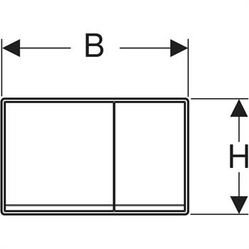 Geberit Omega60 Kumanda Paneli, Çift Basmalı Fırçalı Krom, 115.081.GH.1