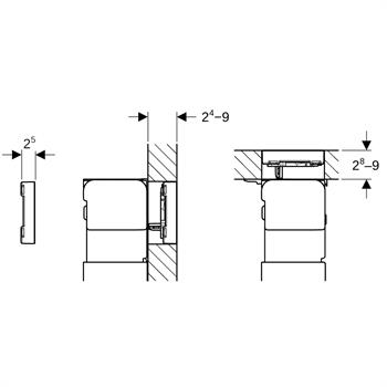 Geberit Omega60 Kumanda Paneli, Çift Basmalı Fırçalı Krom, 115.081.GH.1