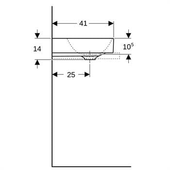 Geberit One Çanak Lavabo 50x41cm Beyaz, 505.030.01.6