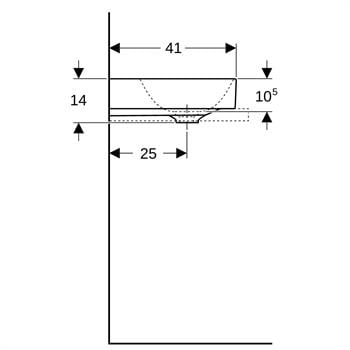 Geberit One Çanak Lavabo 50x41cm Beyaz, 505.031.01.6