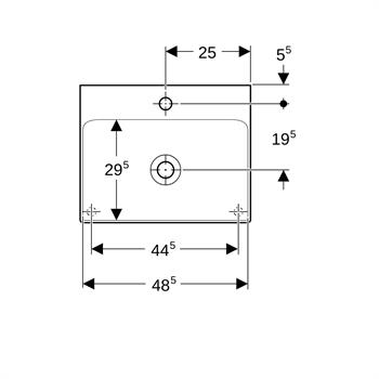Geberit One Çanak Lavabo 50x41cm Beyaz, 505.030.01.6