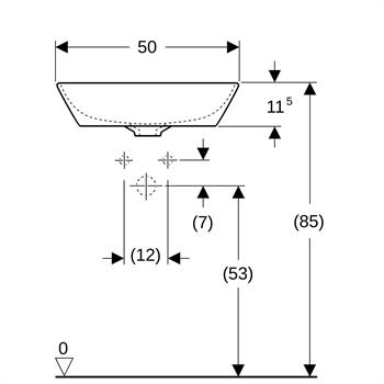 Geberit One Çanak Lavabo 50x42.5cm Beyaz, 505.040.01.6