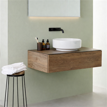 Geberit One yuvarlak tasarımlı lavabo bataryası, Mat siyah, 116.464.14.1
