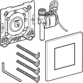 Geberit Pisuvar Kumanda Paneli Tip 01 Pnömatik Mat Krom, 116.064.JQ.1